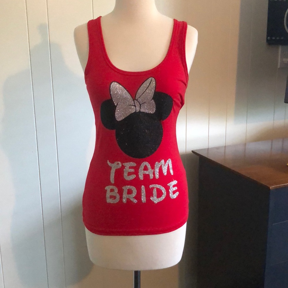 NWOT Minnie Mouse Team Bride Tank S